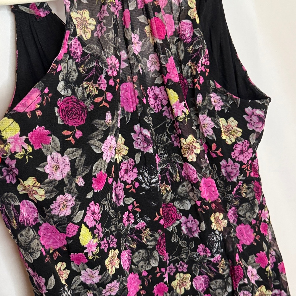 INC International Concepts Floral Sleeveless Wrap Style Tank Top Blouse - Medium - Picture 8 of 12